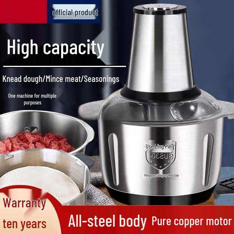 Немецкая электрическая мясорубка и измельчитель овощей - Многофункциональный блендер из нержавеющей стали для чили и приготовления пищи