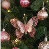 3Pcs New Year DIY Artificial Butterfly Decoration Plastic Christmas Tree Ornament