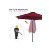 Parasol de marché - MUVOE - Ø 2,6 m - Aluminium - Polyester 180 g/m² - Résistant aux intempéries