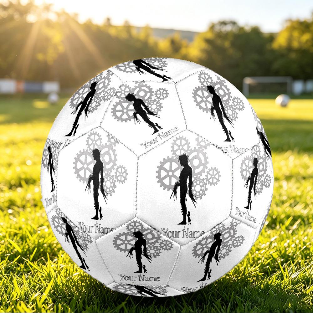 Size 5 FootballEdward Scissorhands Durable PU Soccer Ball for Sports Training Outdoor Competition