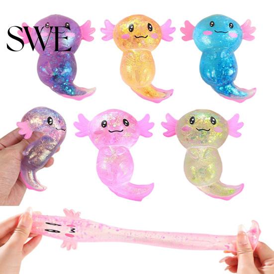 Animal Shaped Stress Toy Glitter Salamander Squeeze Relief Cartoon Sugar Relaxing Ball Sensory Decompression Clear Fidget Children