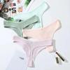 Women Thong Low-waist Seamless Solid Color Thread Good Breathability Elastic Quick-drying Sport Casual Briefs Panties Female Underpants