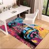 1PC Custom Name "Pop Art Fitness Motivation" Theme Floor Mat Ideal for Living Room, Game Rooms, Office, Bedroom,Floor Mat Playful Design