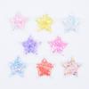 32Pcs 36mm Patches Glitter Star Transparent Plastic Filling Sequin Appliques for DIY Headwear Hair Clips Bow Decor Accessory