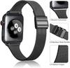 Тонкий миланский ремешок для Apple Watch Band 11 10 9 8 7 46мм 42мм 45мм 41мм Ultra 3/2 49мм Металлический браслет iWatch 6 5 4 SE 44мм 40мм