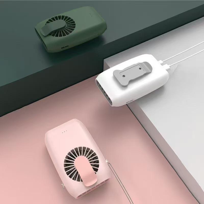 New USB-Charged Quiet Waist & Neck-Hanging Mini Fan Portable for Outdoor & Work Use with App Control and 3-Speed Settings