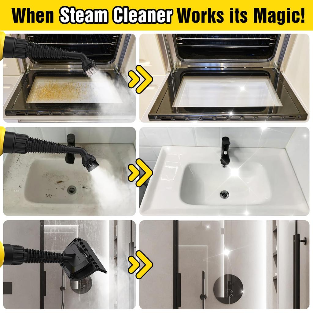 Udodik Steam Steam Cleaner with 10 Piece Accessory Pressurized Steam Cleaning Machine Multipurpose and All Natural and Steam Cleaning for Carpet