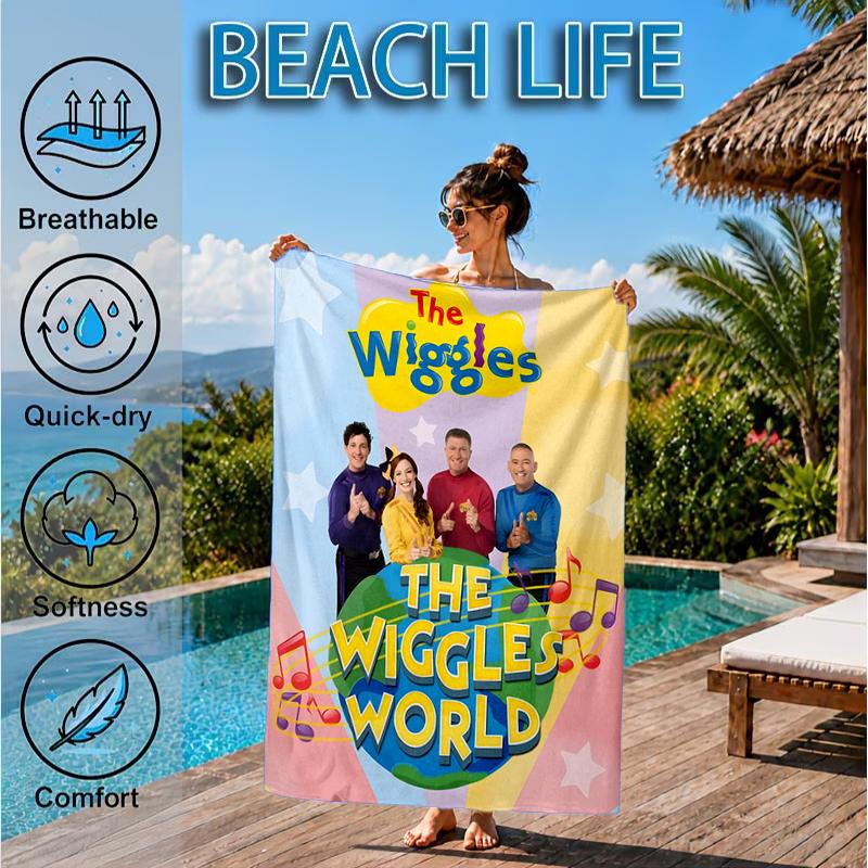 Wiggle And Learn Show Beach Towel, Microfiber Beach Towel, Perfect For Pool, Beach, Travel, Home Decor Beach Party Fan gifts