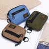 Короткий кошелек на молнии из холста, повседневный мужской кошелек для монет, ретро-держатель для ключей, маленькая сумка для денег, молодежная мини-сумочка, кошелек для монет Cartera