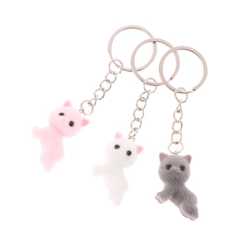 Брелок в виде мультяшного 3D-кота, лежащего на земле, милый лежащий котенок, брелок в виде животного, подвеска для рюкзака своими руками, подвески для автомобиля, сумка, декоративная игрушка, подарки