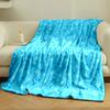 The pattern consists of scattered lightning bolt shapes in varying blue tones. for all seasons blanket lunch break throw gift