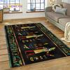 VIKAMA Retro American Myth Carpet Living Room High-End Sofa Coffee Table Mat Dirt Resistant Bedroom Bed Blanket Home Decoration