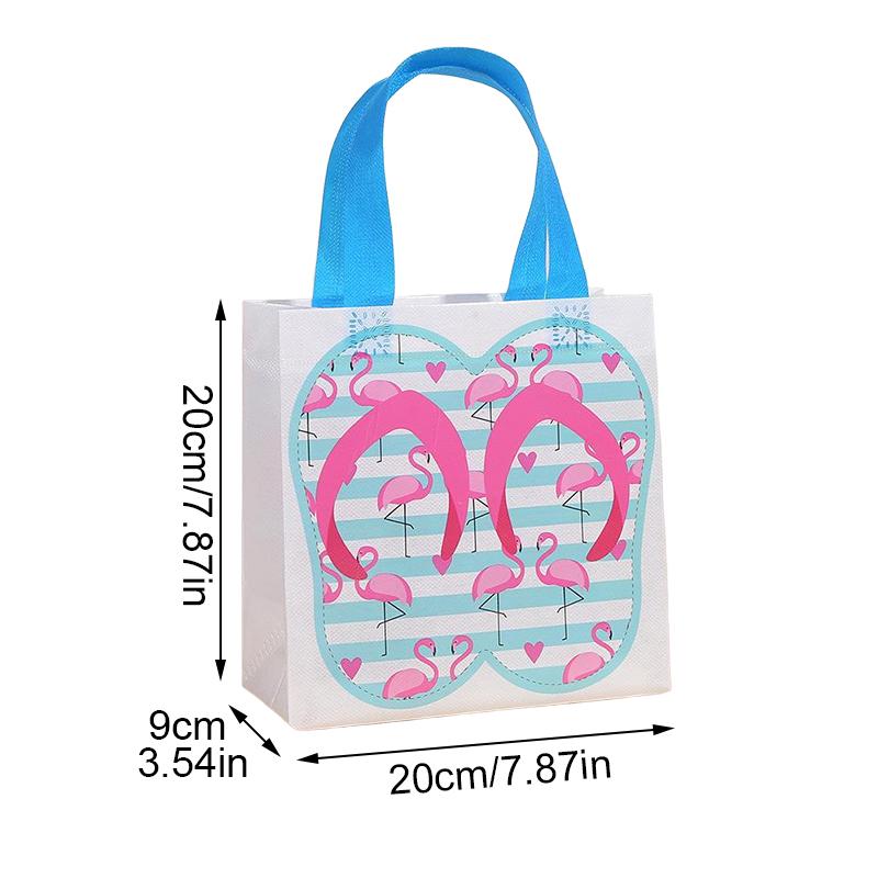 12Pcs Gift Bag Beach Non-Woven Tote Bag Flip Flop Pattern Tote Bag Gift Beach Waterproof Tote Bag Waterproof Multicolor