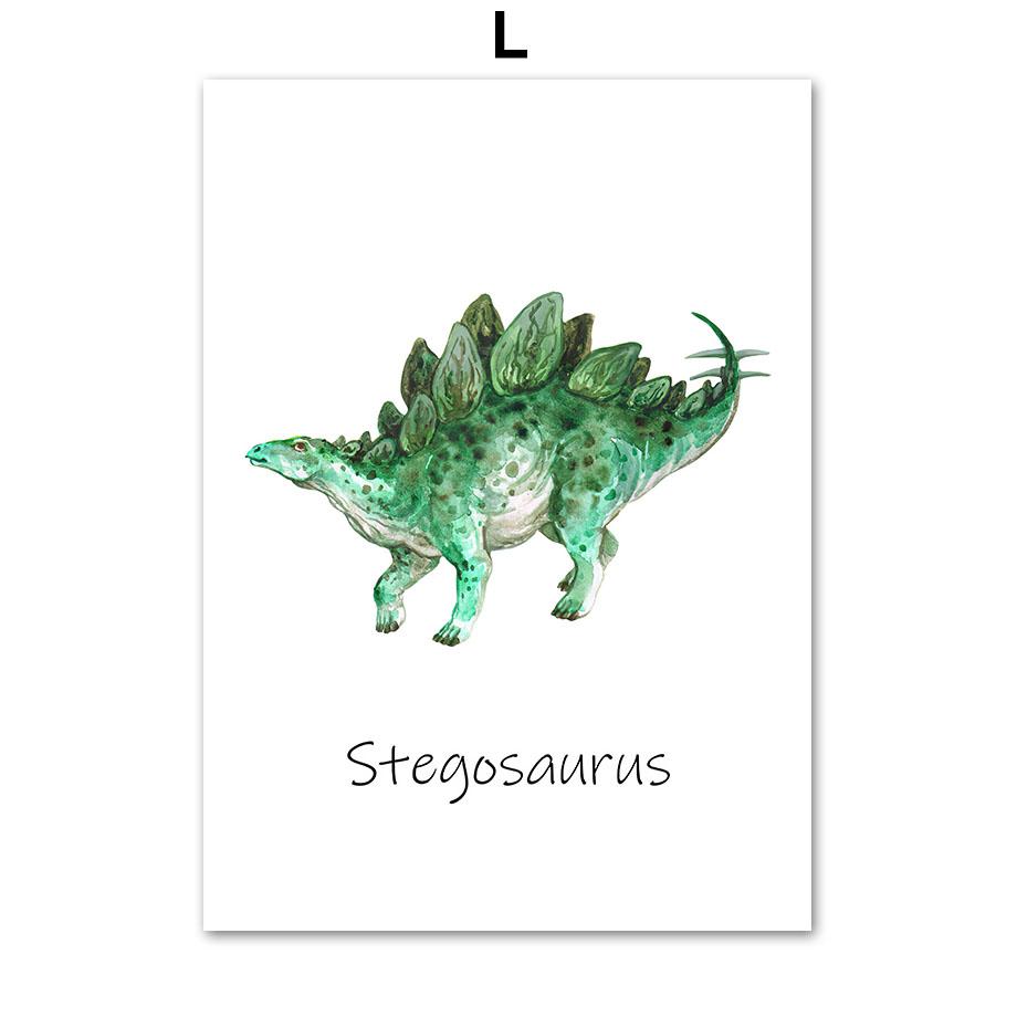 Динозавр Юрского периода Диплодок T Rex Обучающие настенные художественные картины на холсте Плакаты на скандинавскую тему и принты настенные панно Декор детской комнаты