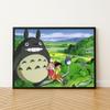 Malowanie Po Numerach Z Ramą Obrazy Do Malowania - Totoro Ghibli 50X40 Cm