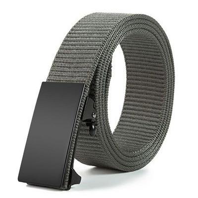 Мужской ремень Toothless Automatic Buckle с пряжкой из тканого холста, повседневный нейлоновый тактический ремень для брюк, военный тренировочный ремень для отдыха на природе