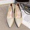 2024 мода весна и осень новые девушки хорошо с сексуальными одинарными туфлями с неглубоким ртом дамы высокие каблуки
