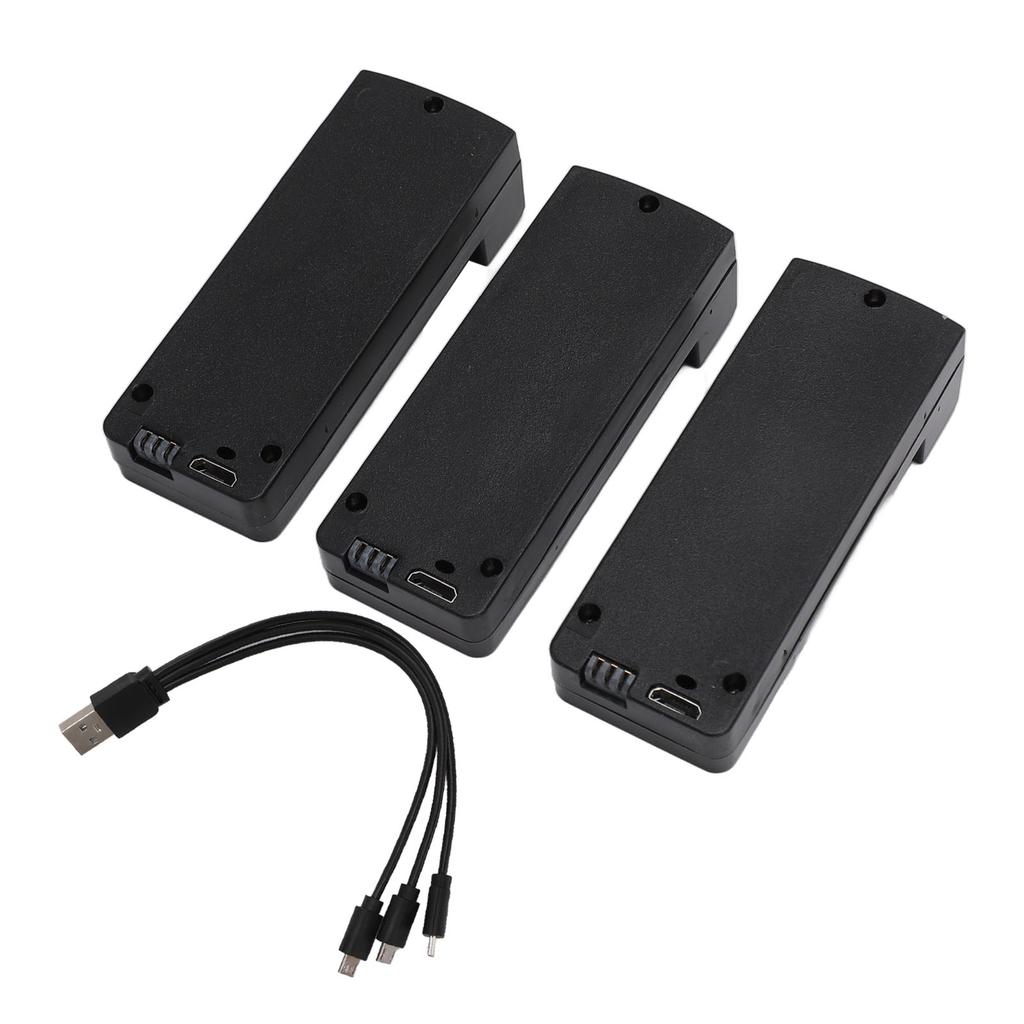 3Pcs Lithium Battery for RC Quadcopter 1800mAh 3.7V Small Light Portable Sturdy ABS Shell RC Drone B