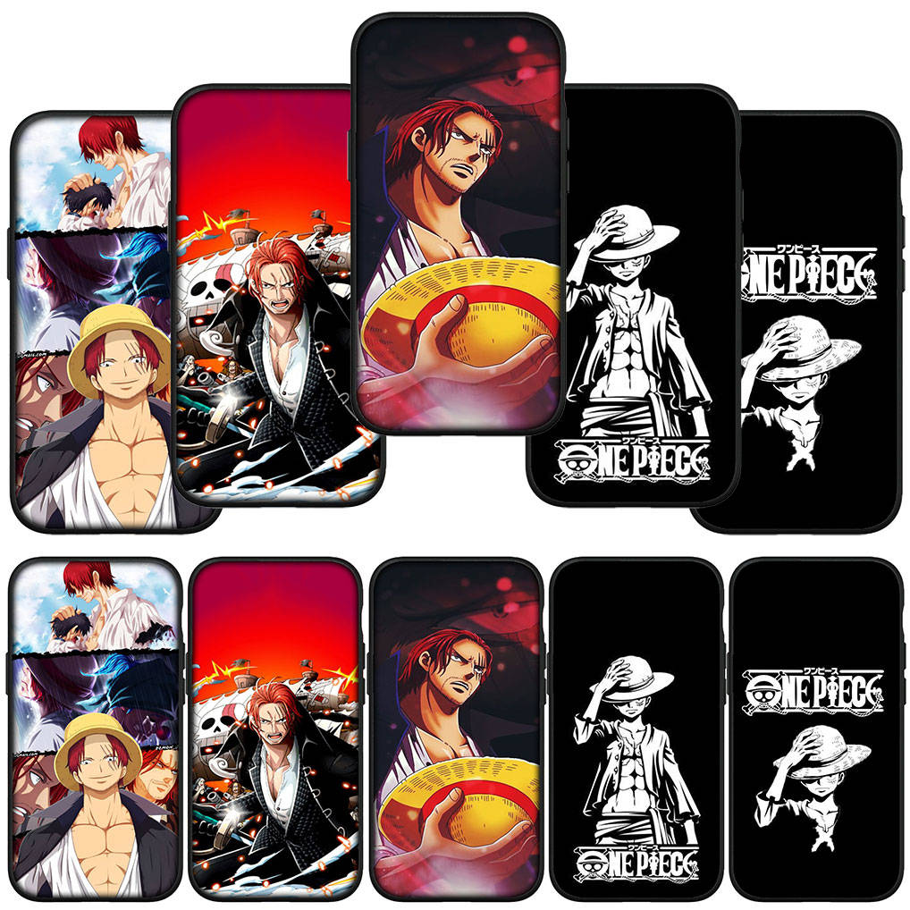 Для Samsung Galaxy S24 S23 iPhone 15 14 Xiaomi Redmi Note 13 12 11 Plus 10 9 Pro Max X XR чехол для телефона Red Hair Shanks Luffy One Piece OPPO Huawei Cover