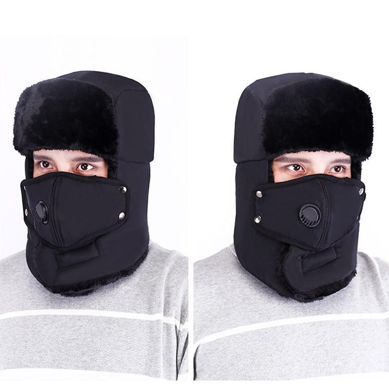 Мужская шапка-ушанка, зимняя ушанка, теплая русская маска для лица, лыжная шапка-авиатор, ветрозащитная