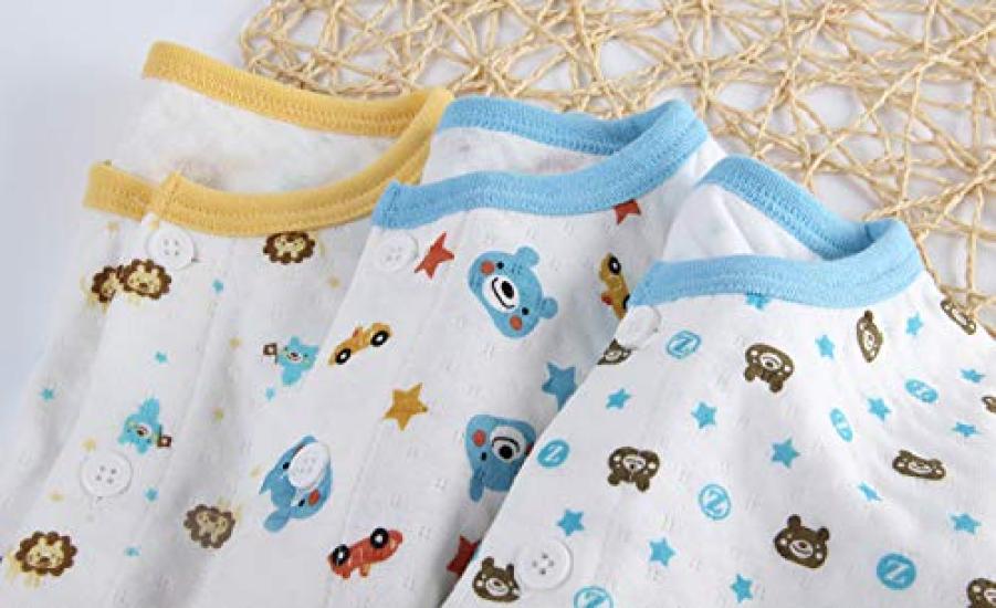 Babykoi Baby Thick Belly Warmer Top and Bottoms Front Long Bear 90cm Pajamas, Set, Opening, Spring/Autumn/Winter, Sleeves, Girls/Boys, All-Over Print,