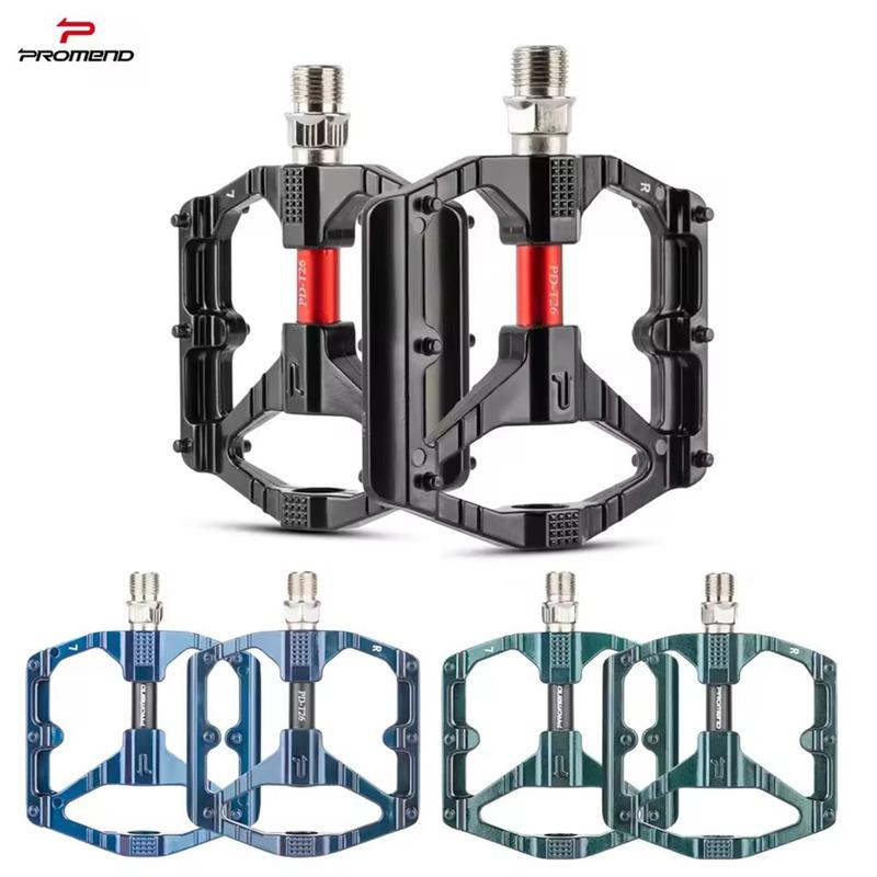 PROMEND Bicycle Pedal DU Double Bearing MTB Anti-slip Ultralight Aluminum Mountain Road Bike Platform Pedals Cycling Accessories