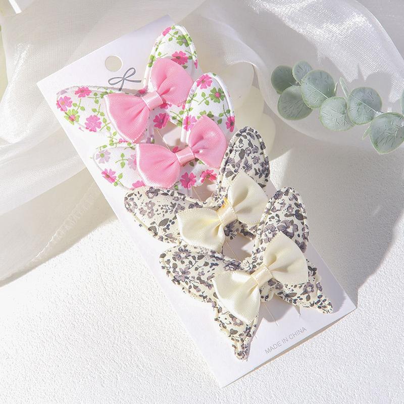 New 4PCS Flower Butterfly Hair Clips Girls Favorite Fashion Lovly Barrettes Clips Gift Baby Hair Accessories