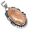 Pendant Fossil Coral Gemstone Handmade Mother'Day Silver Jewelry 2"