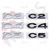 ABS C2 C4 C5 Rear Trunk Emblem Logo Badge For Citroen C2 C4 C5 Car Styling Rear Trunk Stickers Emblem Tailgate Decal Accessories ait256