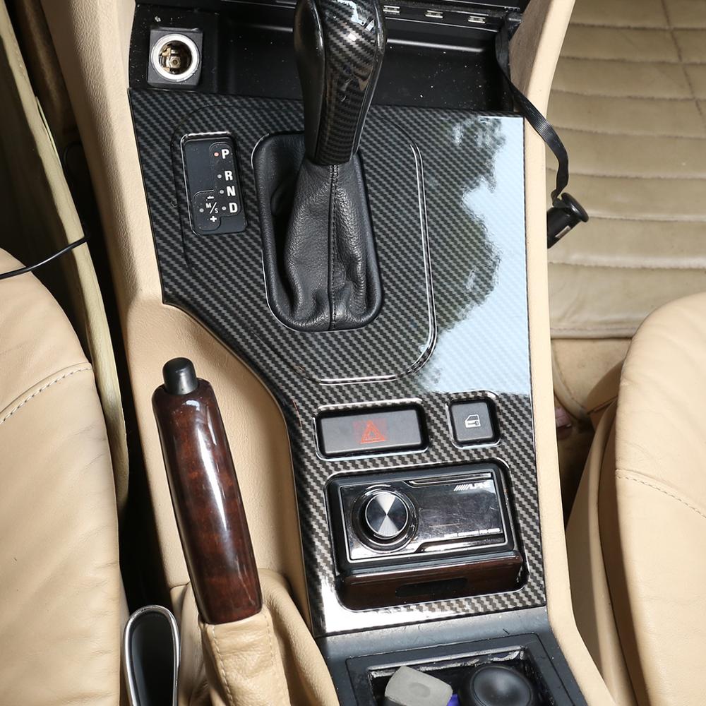 Для BMW E39 5 серии 1998-2001 ABS, хром/углеродное волокно, текстура, декоративная рамка, ручка переключения передач, отделка панели, автомобильные аксессуары, левая