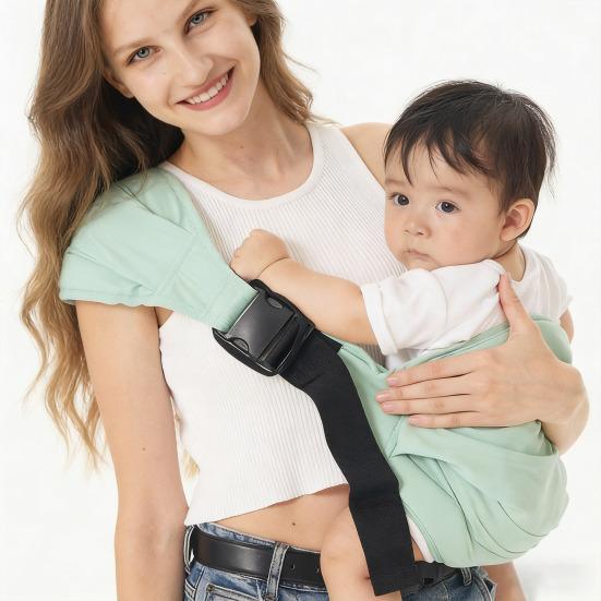 Слинг-рюкзак для младенцев с мягким вкладышем Эргономичная поддержка для ношения на бедре для новорожденных и малышей Регулируемый удобный слинг-шарф для использования на улице без рук