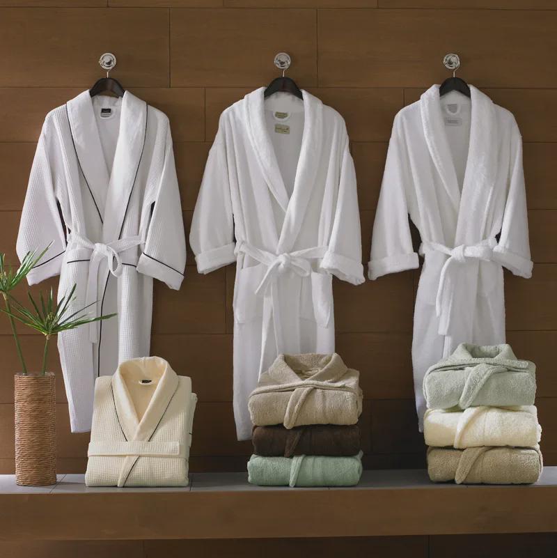 Роскошный халат из хлопкового бархата — плотный, можно стирать, подходит для пятизвездочных отелей и гостевых домов