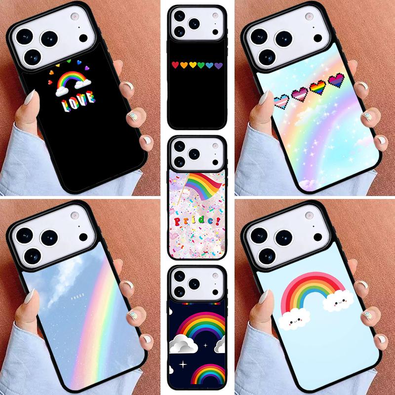 LGBT rainbow cloud Phone Case for iPhone 17ProMax 12 13 14 15 16e 17 Pro Max Plus Air Cover