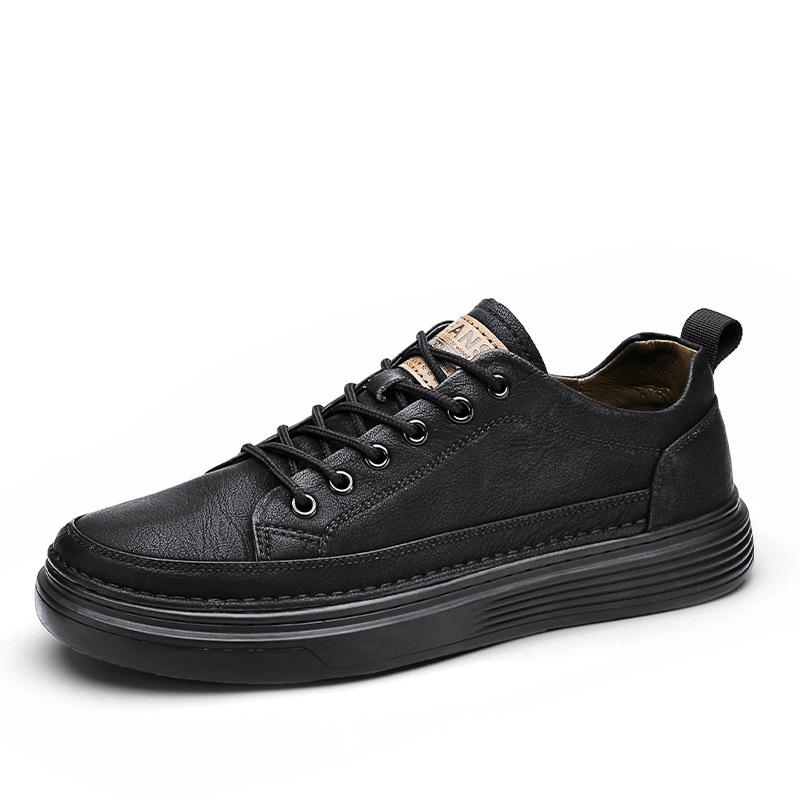 Мужские туфли на плоской подошве, весна/лето, новые мужские повседневные спортивные туфли с низким вырезом, толстая подошва, шнуровка, размер 39-44