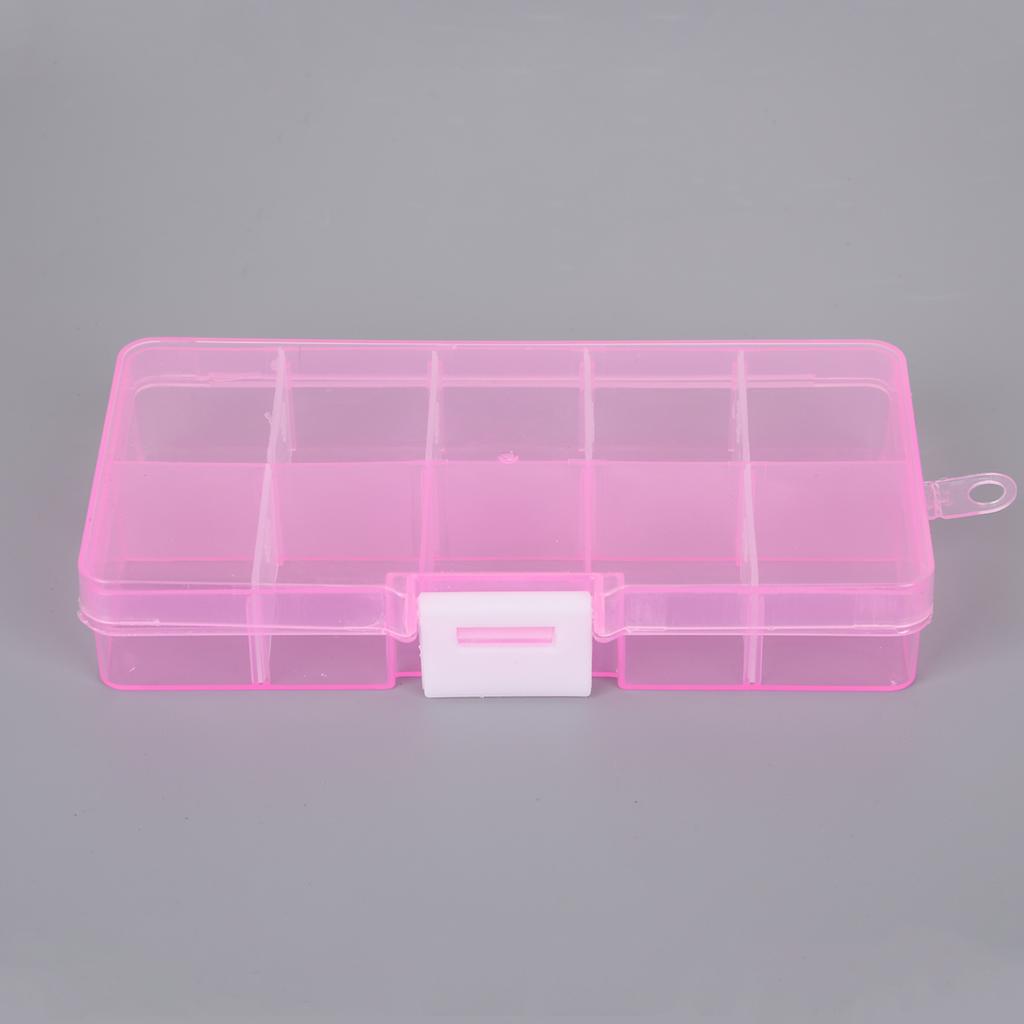 Adjustable Slots Plastic Jewelry Box Storage Case Craft Jewelry Organizer Beads Earrings Rings Gift Boxes Small Carton Packing
