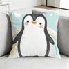 Cute Penguin Kawaii Cartoon Pillow Case Square DoubleSided Sofa Cushion Cover Bedroom Bedside Pillow Gift