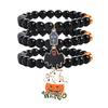 Набор бисерных браслетов на Хэллоуин для женщин Тыква Паук Привидение Скелет Многослойный браслет-стек Браслеты на День всех святых Ювелирное украшение Подарок