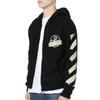 Off-White Толстовка с капюшоном Arrows Zip Up, черная, мужская, уличная одежда OMBE001G20FLE0021048