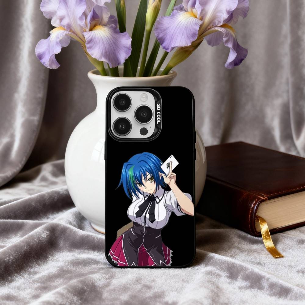 Аниме E-Ecchi H-High S-School DxD Чехол для телефона iPhone17,16,15,14,13,12,11 Plus,Pro Max Черный Конфетный Посеребренный Чехол