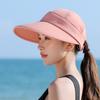 Wide Brim Empty Top Ponytail Cap UV Protection Beach Cap Outdoor Women Summer Sun Hat