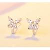 S925 Sterling Silver Butterfly Exquisite Stud Earrings Seiko Korean Fashion Silver Jewelry Ear Rings