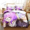 Комплект постельного белья Nekomata Okayu для мальчиков и девочек, размер Twin, Queen, пододеяльник, наволочка, детская, взрослая, модная, домашний текстиль, настраиваемый741