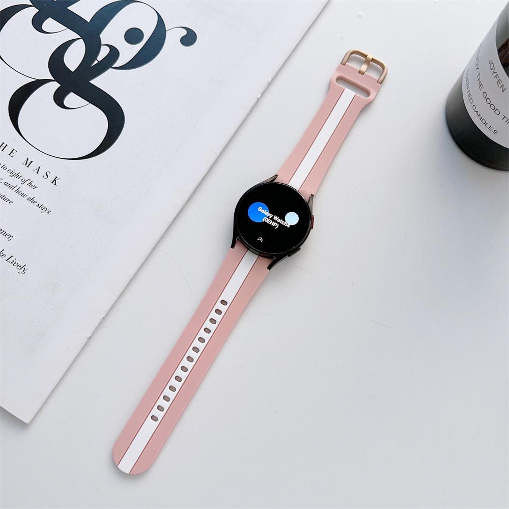 Силиконовый ремешок в спортивную полоску для Samsung Galaxy Watch 4, 5, 6, классический, 40 мм, 46 мм, 43 мм, 47 мм, браслет с пряжкой, браслет Galaxy Watch 4, 42, 44 мм, аксессуары