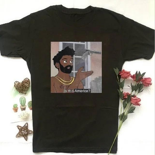Смешная футболка Kuakuayu HJN Black Live Matter, футболка с пародией, Childish Gambino, топ с мемом Is This America, футболка Rights Teets
