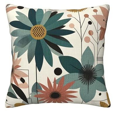Floral Patterned Pillowcase Set ,Sofa Bedroom Cushion Cover, Single-Sided Printing, Without Pillow Core