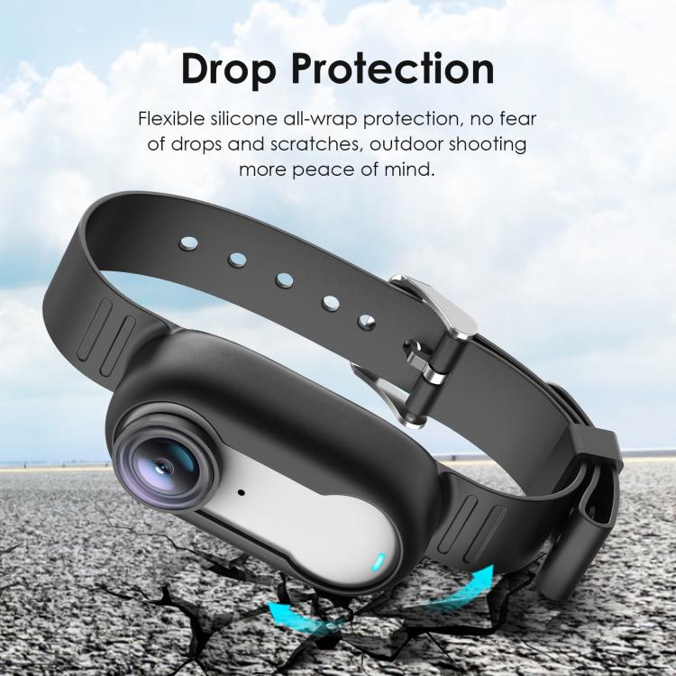 Для Insta360 GO 3 / GO 3S PULUZ Силиконовый Чехол для Камеры Ремешок на Запястье Крепление-Удлинитель для Велосипеда