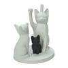 Милая Фигурка Кошачьей Семьи, 3D-печатная Скульптура Родителей-Кошек и Котенка, Современное Настольное Украшение с Кошкой, Подарок для Любителей Кошек
