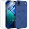 Protective Case - E.F.Connection - for iPhone Air - with Navy Blue Magnetic Circle - 2 Glass