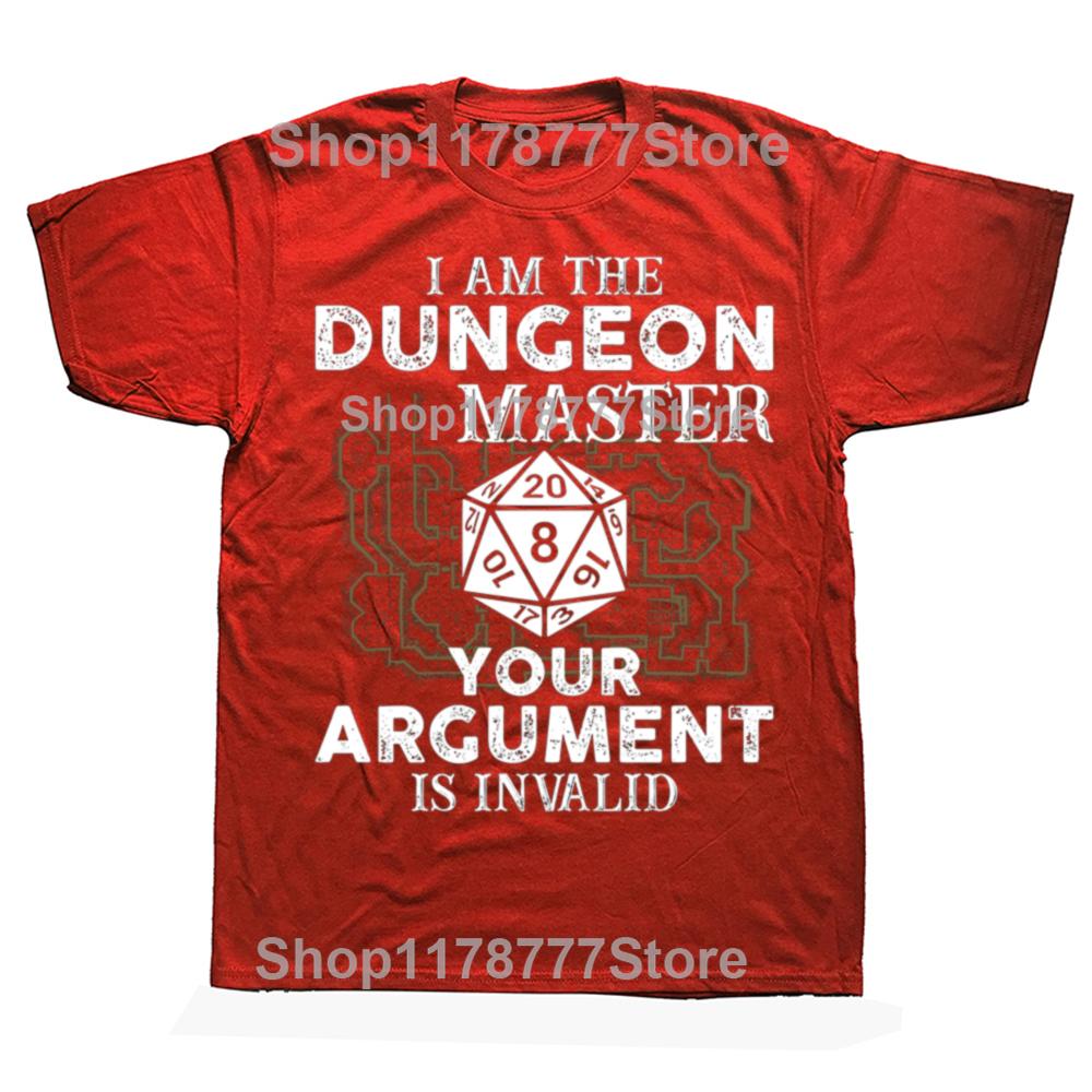 Смешные футболки Мастера Подземелий Dungeons and Dragons Хлопок Уличная одежда Короткий рукав Подарки на день рождения Мужская одежда Оверсайз футболка