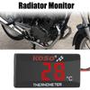 Motorcycle Accessories Water Tank Retrofit Temperature Meter Red Blue Indicator Warning Motorcycle Thermometer 12V 0~120°C Monitor With Sensors